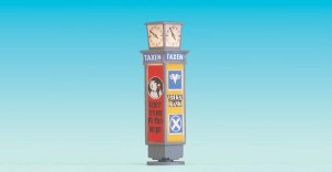 Zegar z boksem reklamowym, skala H0, BRAWA 5761