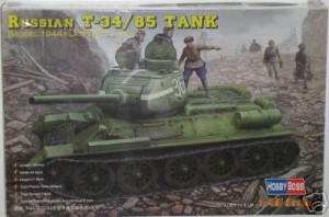 Russian T-34/85 (flattened turret), skala 1:48, HOBBY BOSS 84807