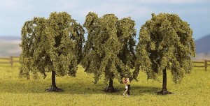 3 wierzby płaczące, 80 mm, skala H0, NOCH 25130