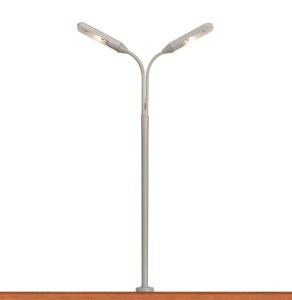 Podwójna latarnia uliczna, LED, skala H0, BRAWA 84016