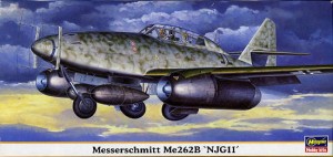 Samolot, Messerschmitt ME 262B NJGII, skala 1:72, Hasegawa 00168