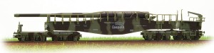 Działo kolejowe K5 "LEOPOLD", skala N, HOBBYTRAIN H23600