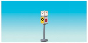 Zegar peronowy z reklamą, skala N, BRAWA 4574