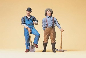 Robotnicy przy torach kolejowych, skala G, PREISER 45101