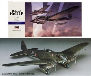Samolot, Heinkel HE111P, skala 1:72, Hasegawa 00552 E22