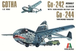 Glider Gotha Go 242/244 with Kubelwagen , skala 1:72, ITALERI 0111