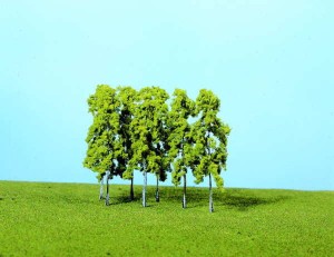 Drzewa, brzoza jasnozielona , 14 szt. , wysokość 14 cm, Heki 1412