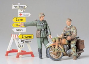 Figurki, German Motorcycle Orderly Set, skala 1:35, Tamiya 35241
