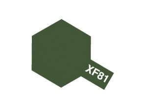Farba akrylowa matowa, XF81 DARK GREEN 2 (RAF), poj. 10 ml, Tamiya 81781
