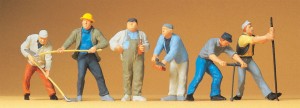 Robotnicy na torach kolejowych, skala 0, PREISER 65331
