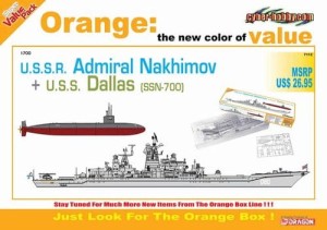 U.S.S.R. Admiral Nakhimov + U.S.S. Dallas (SSN-700), skala 1:700, DRAGON 7112
