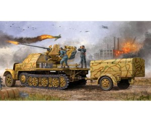 Działo przeciwlotnicze Flak 37 3,7 cm na platformie, skala 1:35, TRUMPETER 01526