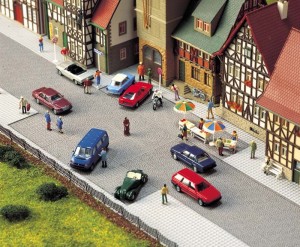 Nawierzchnia kostki brukowej na starówce, skala H0, BUSCH 6032