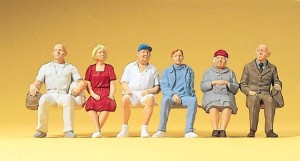 Siedzący podróżni, skala G, PREISER 45152