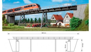 Most kolejowy , skala H0, AUHAGEN 11430