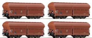 Zestaw 4-wagonów samowyładowawczych Tad, skala H0, ROCO 66099