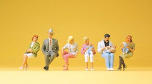 Siedzące osoby, skala 0, PREISER 65327