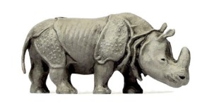 Indyjski nosorożec pancerny, skala H0, PREISER 29502