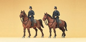 Policjanci na koniach, skala H0, PREISER 10399