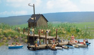 Wypożyczalnia sprzętu wodnego, skala H0, BUSCH 1065