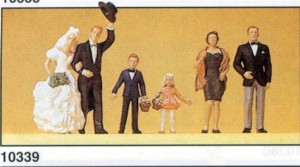 Młoda para z gośćmi, skala H0, PREISER 10339