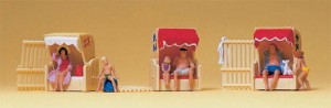 W koszach plażowych, skala H0, PREISER 10427