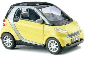 Smart Fortwo 07 Coupe-kolor niebieski, skala H0, BUSCH 46105