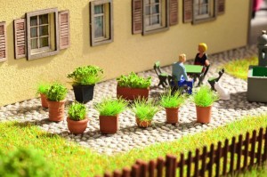 Zielone rośliny w doniczkach, skala H0, NOCH 14032