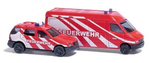 Zestaw 2-samochodów straż pożarna, skala N, BUSCH 8302