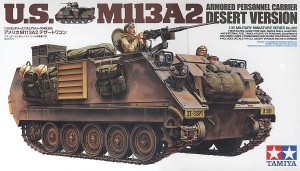 Pojazd wojskowy, US M113A2 Desert Version plus 2 figurki, skala 1:35, Tamiya 35265