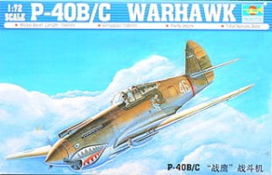 Warhawk P 40 B/C, skala 1:72, TRUMPETER 01632