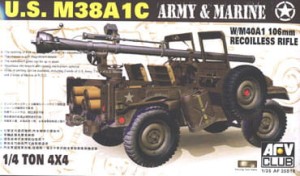 JEEP M38 w/106 mm GUN , skala 1:35, AFV Club 35S19