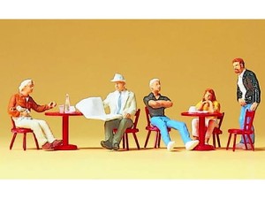 Goście w kawiarni ulicznej, skala H0, PREISER 10369