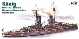 König, German Battleship, WWI, skala 1:350, ICM S001