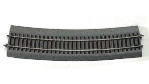 Tor łukowy z podkładem R10, r = 888 mm/15˚, skala H0, ROCO 42528