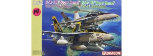 Samolot,McDonnell Douglas F/A-18E/F Super Hornet (2 szt) , skala 1:144, DRAGON 4618