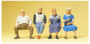 Siedzący podróżni, skala 0, PREISER 65351