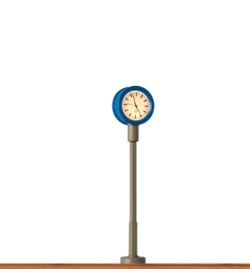 Zegar dworcowy, podświetlany, skala H0, BRAWA 84053