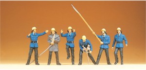 Strażacy 6 szt, skala H0, PREISER 14203