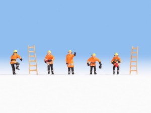 Strażacy 5 szt +  dodatki, skala H0, NOCH 15022