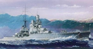 Okręt, Italian Heavy Cruiser Pola 1941, skala 1:350, Hobby Boss 86502