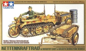 Niemiecki pojazd gąsienicowy Goliath , skala 1:48, Tamiya 32502