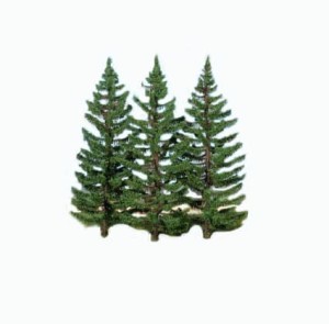 3-świerki górskie 200mm, skala H0, HEKI 2129