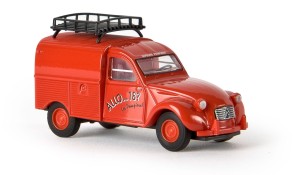 Citroen Kastenente "Pompiers", skala H0, BREKINA 14145