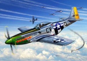 Samolot, North-American P-51D Mustang, skala 1:72, REVELL 04148