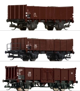 Zestaw 3-wagonów towarowych, DR, skala TT, TILLIG 01587