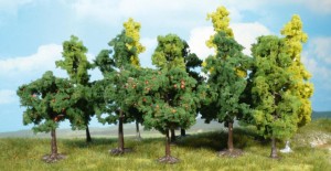 Drzewa 50 szt, skala H0, HEKI 1360