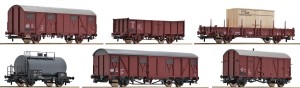 Zestaw 6-wagonów towarowych ,DR,  skala H0, ROCO 67962