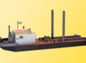 Ponton z koparką, skala H0, KIBRI 39156