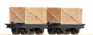 Zestaw 2-wagonów skrzyniowych, skala H0e, ROCO 34603
